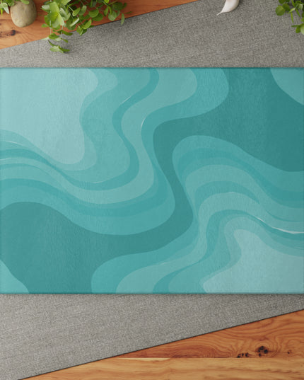 Tif Green Wavey Glass Cutting Board, 11" x 15"