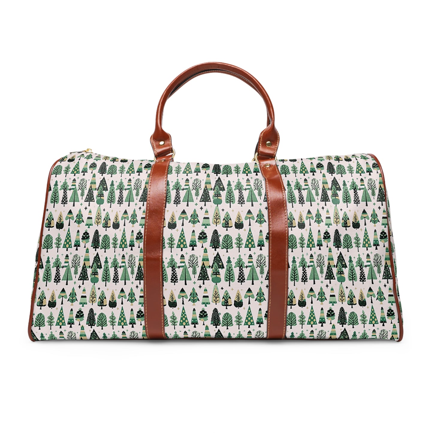 Mini Vintage Green Trees Waterproof Travel Bag, 20' x 12'