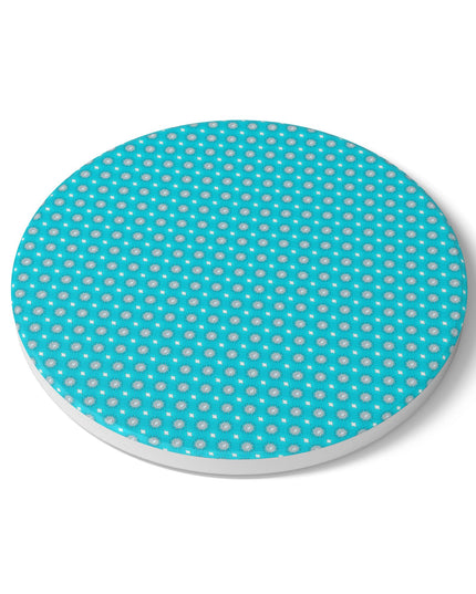 Tif Green Star-crossed Bodies Round Ceramic Coaster, 4" x 4"