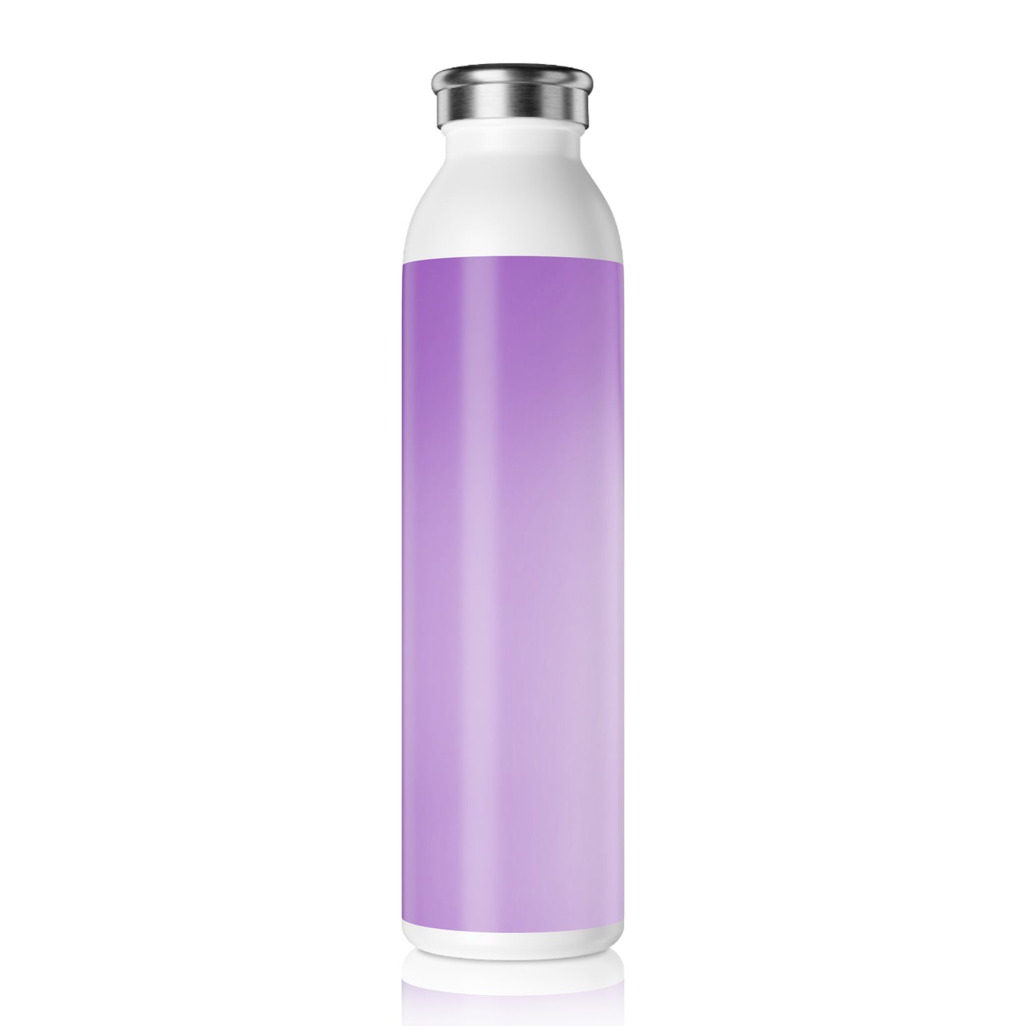 Soft Lavender Fade Slim Water Bottle, 20 oz White