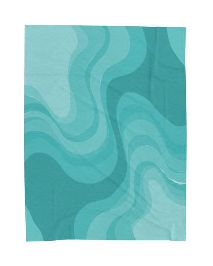 Tif Green Wavey Velveteen Plush Blanket, 60" x 80"