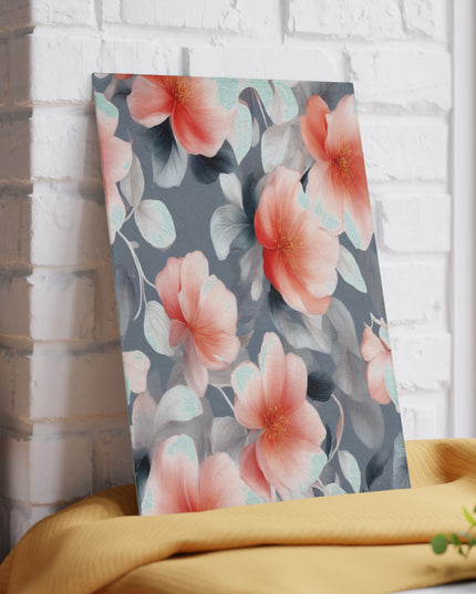 Red Blossom Floral Bunch Glass Cutting Board, 8" x 11"