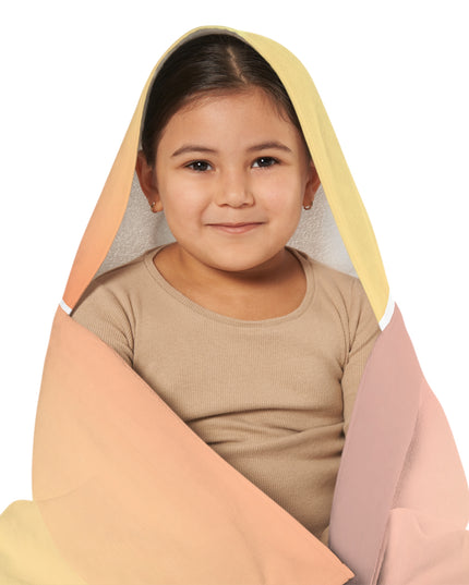Hot Peach Fade Youth Hooded Towel, 24" x 48"