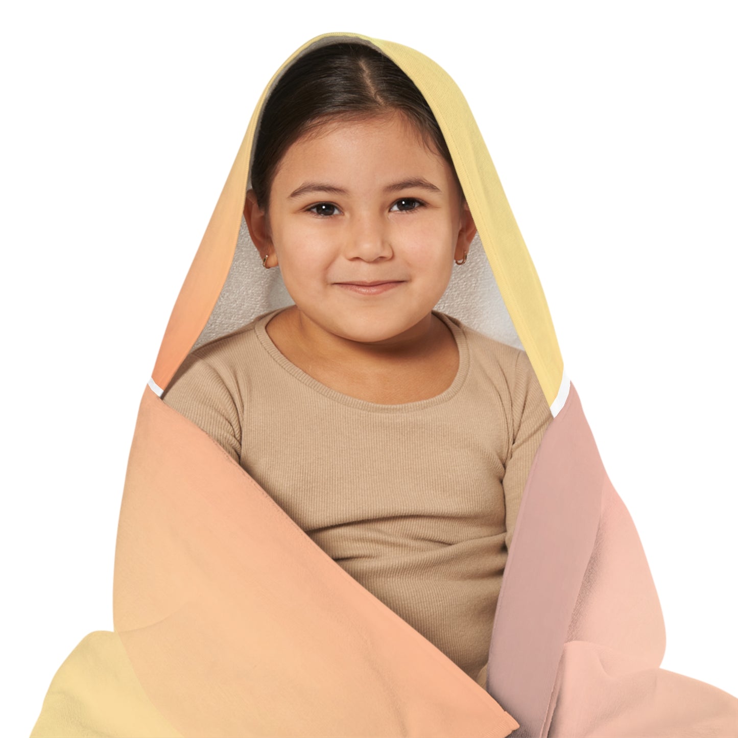 Hot Peach Fade Youth Hooded Towel, 24" x 48"