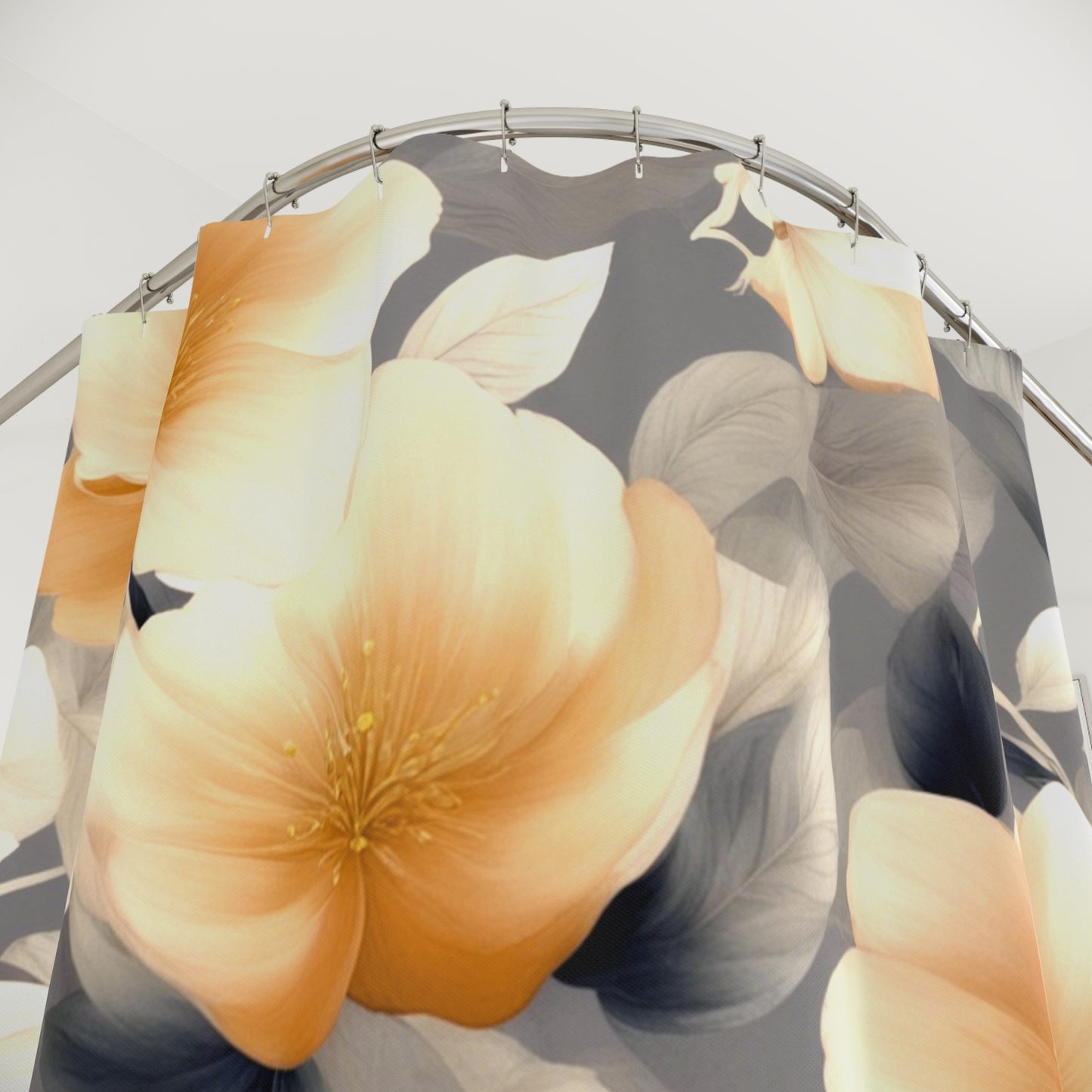 Soft Blossom Floral Bunch Shower Curtains, 71" x 74"