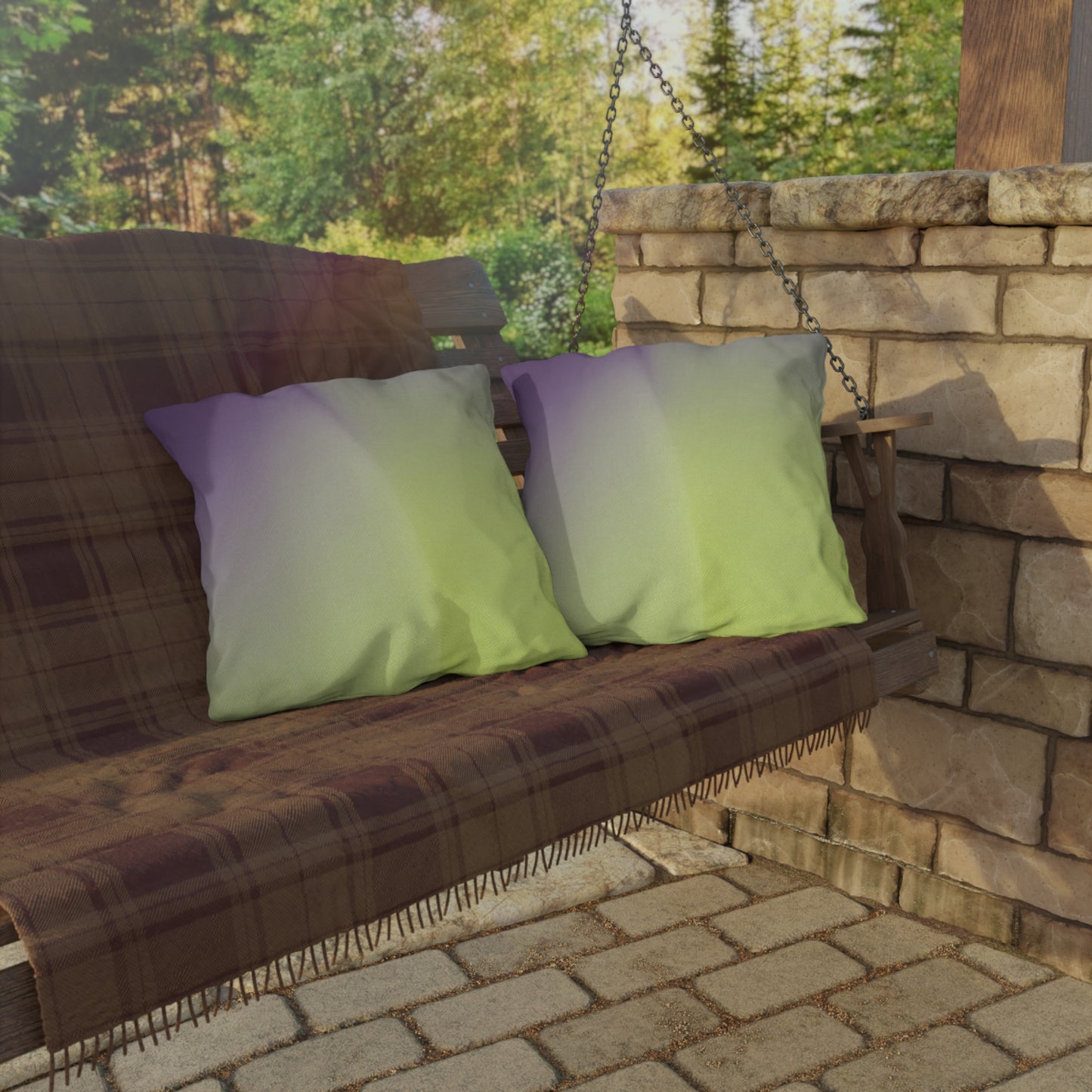 Purple Golden Fade 20" x 20" Outdoor Pillow