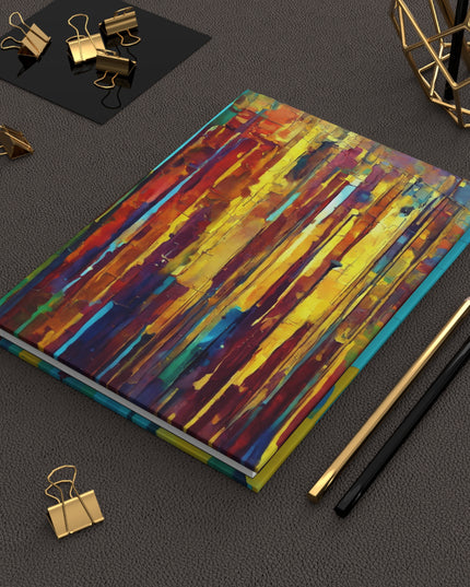 Striped Alpha 5.75" x 8" Hardcover Journal Matte with 150 lined pages