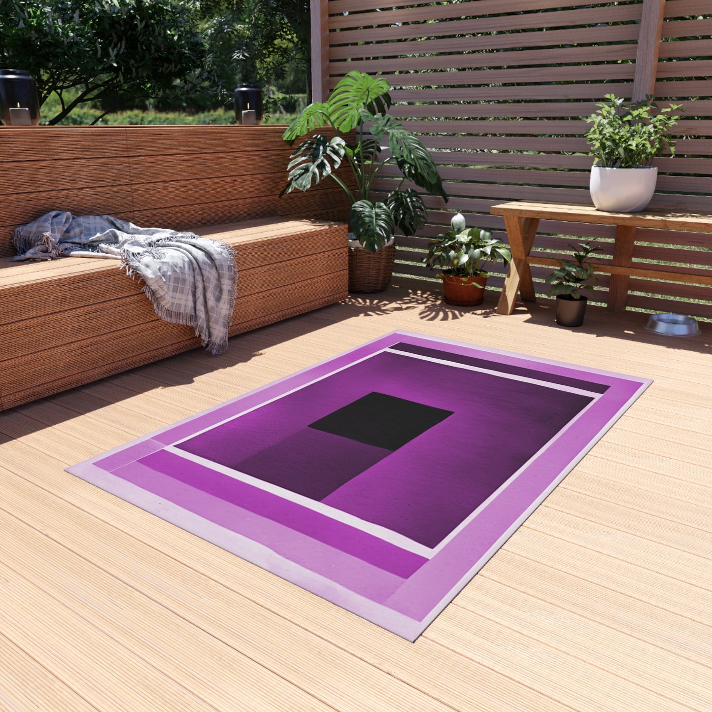 Magenta Shadow 48" x 72" Outdoor Rug