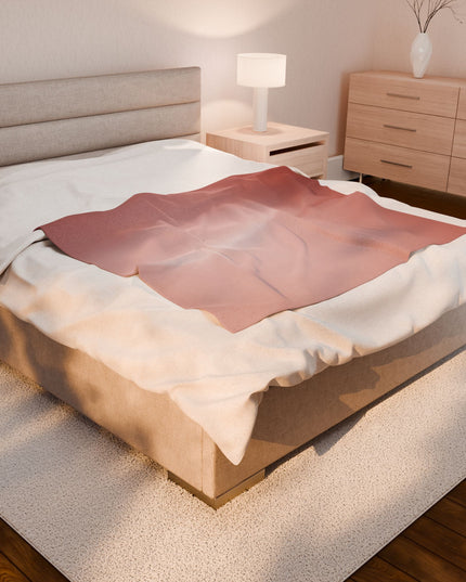 Rose Red Fade Velveteen Plush Blanket, 50" x 60"