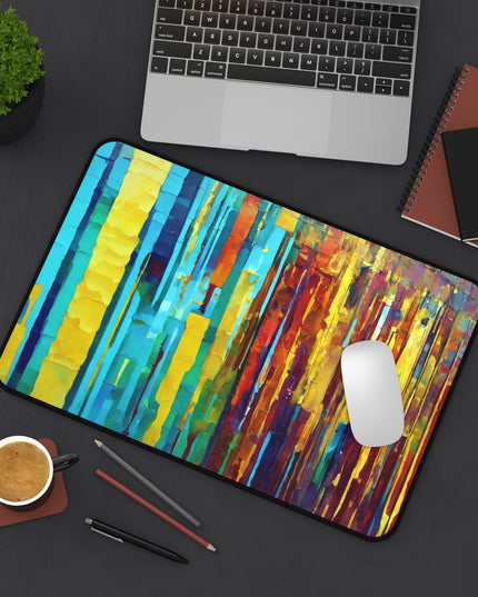 Striped Alpha 12" x 18" Desk Mat
