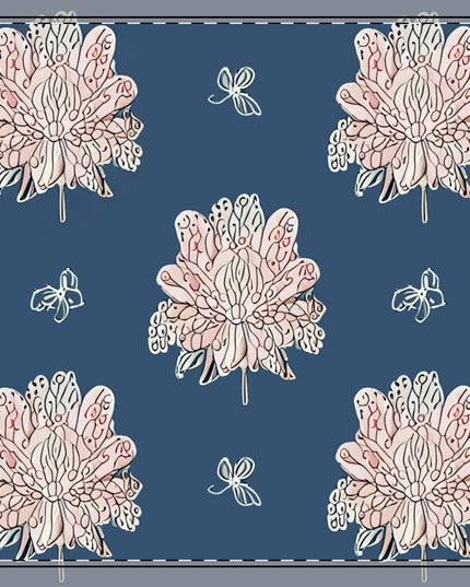 Rose White Floral Butterflies 22" x 22" Cotton Twill Napkin