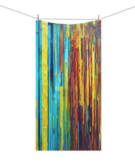 Striped Alpha 30" x 60" Mink-Cotton Towel (50% polyester, 50% cotton)