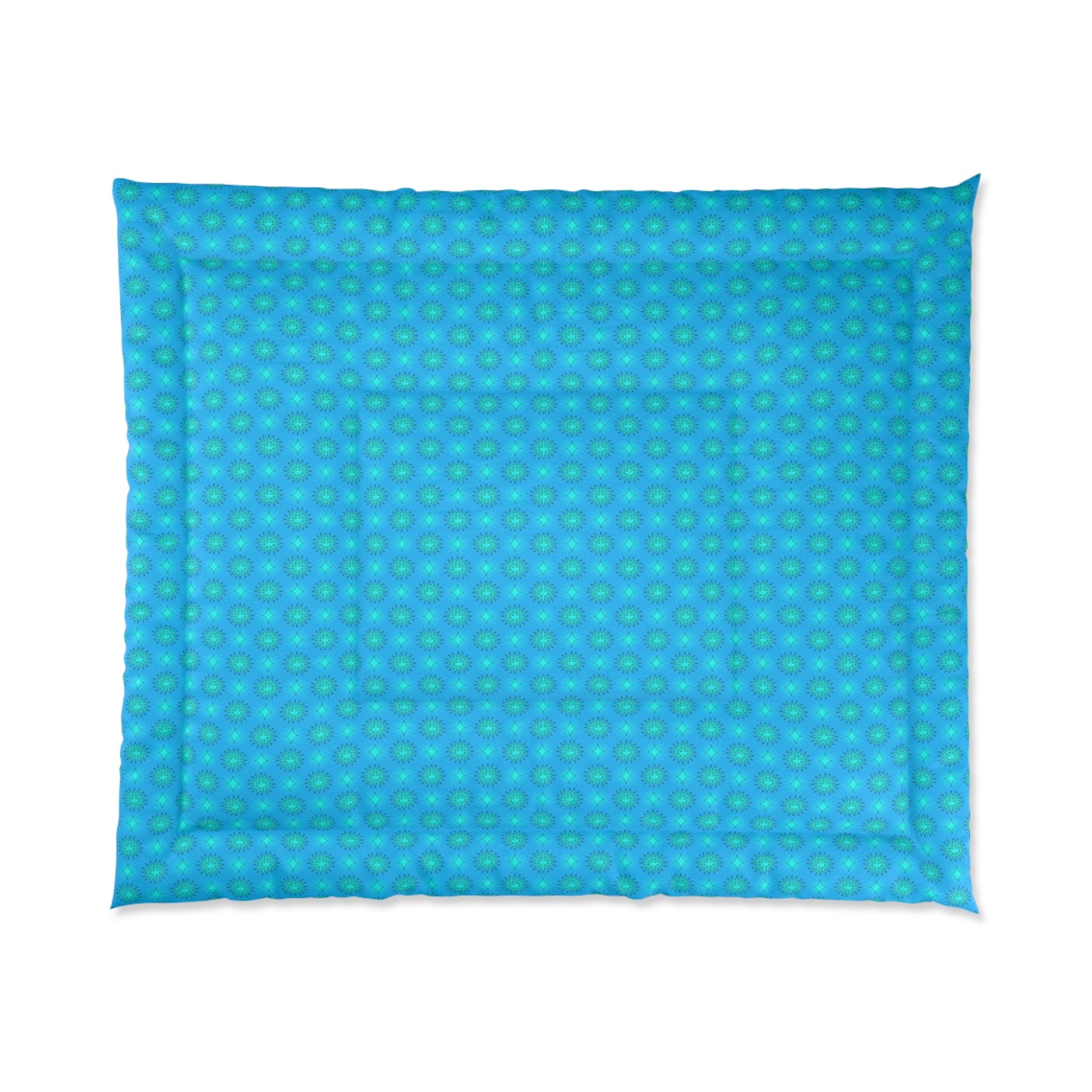 Blue Green Star-crossed Bodies Comforter, 104" × 88"