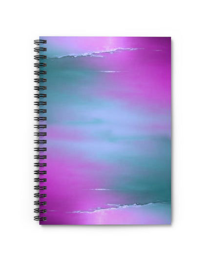Dark Blue Green Sea Purple Fog Spiral Notebook - Ruled Line, 6" x 8", 118 pages