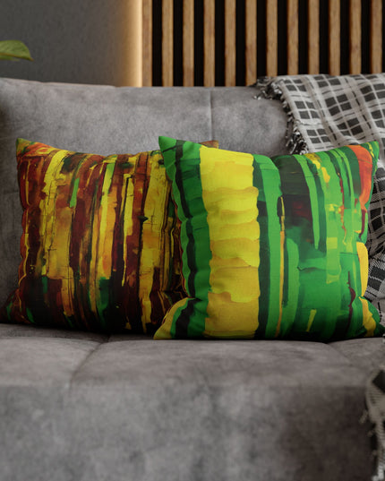 Striped Beta Spun Polyester Square Pillowcase, 14" x 14"