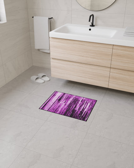 Striped Powder Lavender 18" x 24" Heavy Duty Floor Mat
