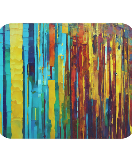 Striped Alpha Mouse Pad, 9" x 8" Rectangle
