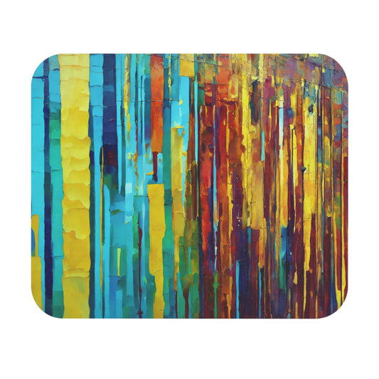 Striped Alpha Mouse Pad, 9" x 8" Rectangle