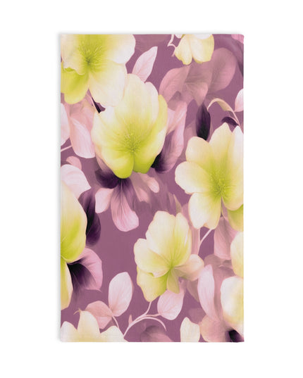 Lemon Blossom Floral Bunch Hand Towel, 16" x 28"