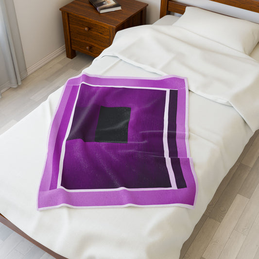 Magenta Shadow Velveteen Plush Blanket, 30" x 40"