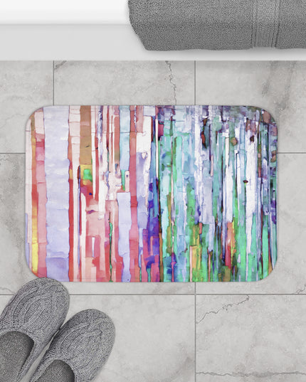 Striped Pastels Bath Mat, 24" x 17"