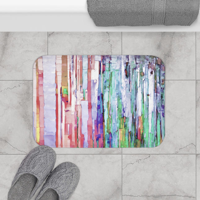 Striped Pastels Bath Mat, 24" x 17"