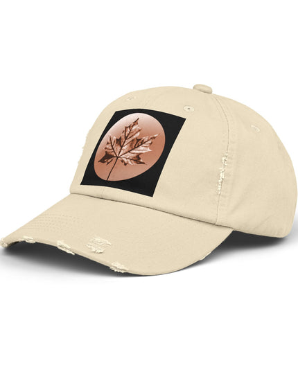 Soft Maple Leaf Unisex Distressed Cap