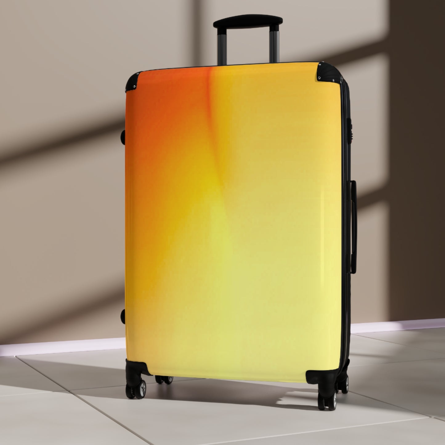 Phoenix Fade Large Suitcase with built in lock, 4 double-wheels, telescopic handle, and ABS back hard-shell