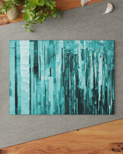 Striped Tif 8" x 11" Glass Cutting Board