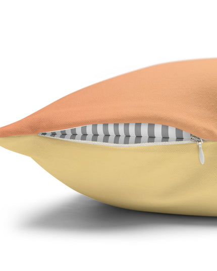 Hot Peach Fade Spun Polyester Square Pillowcase, 14" x 14"