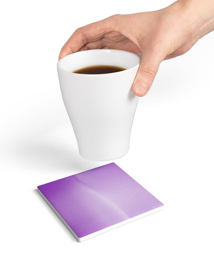 Soft Lavender Fade 4" x 4" Square Ceramic Coaster