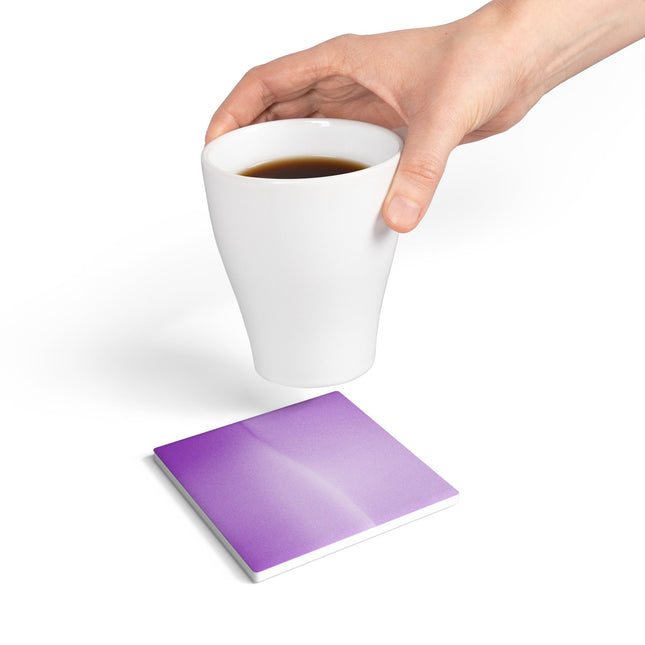 Soft Lavender Fade 4" x 4" Square Ceramic Coaster
