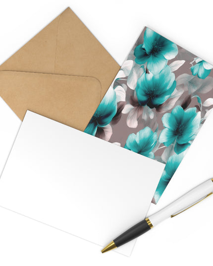 Tif Green Gray Floral Bunch Postcards (7 pcs)