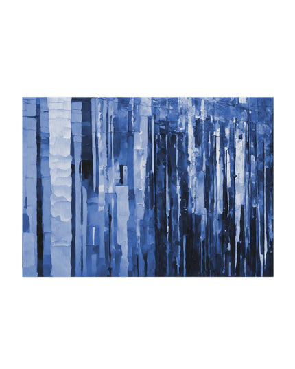 Striped Deep Blue Outdoor Rug, 60" x 84"