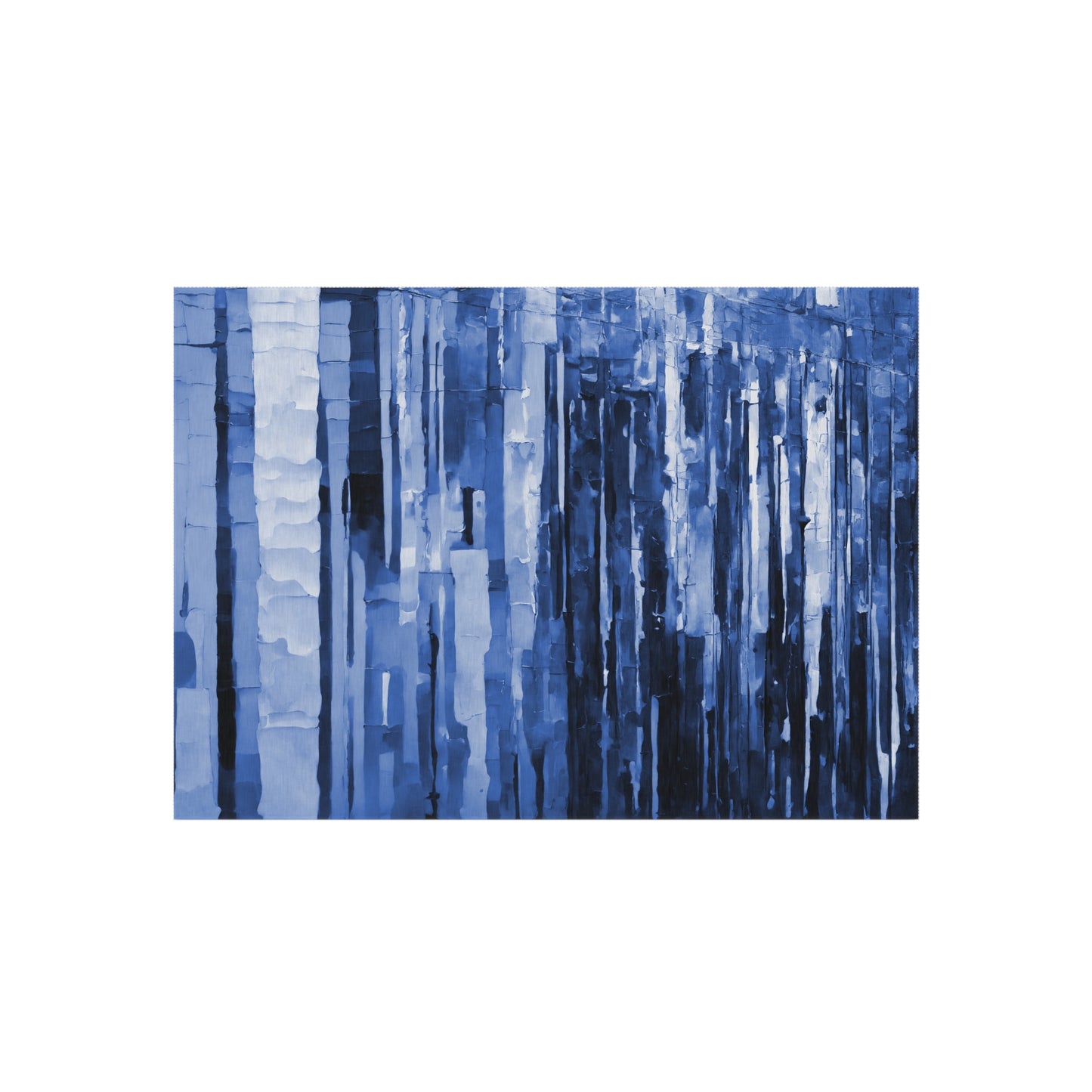 Striped Deep Blue Outdoor Rug, 60" x 84"