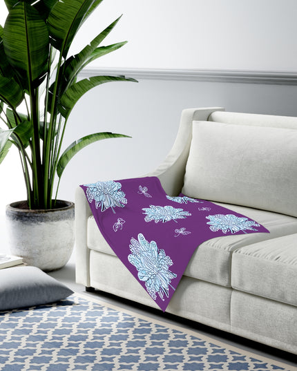 Blue Floral Butterflies Baby Swaddle 30″×40″ Blanket