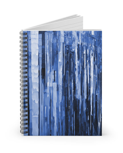 Striped Deep Blue Spiral Notebook - Ruled Line, 6" x 8", 118 pages