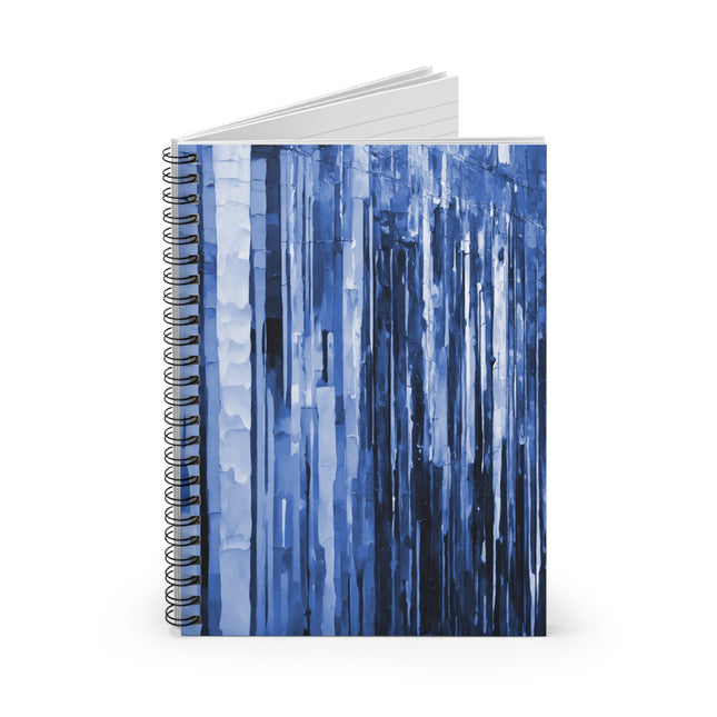 Striped Deep Blue Spiral Notebook - Ruled Line, 6" x 8", 118 pages