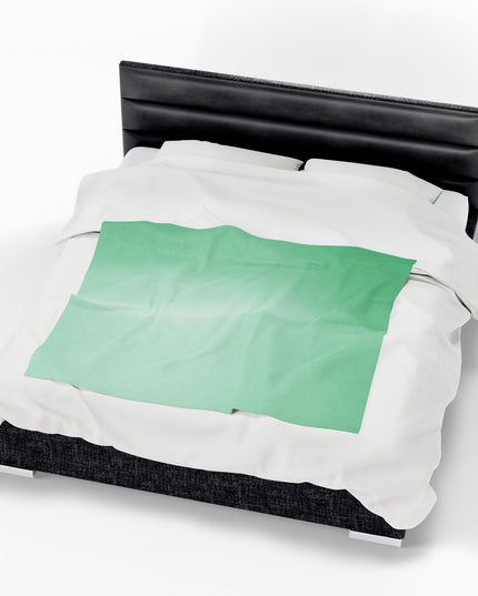 Mint Fade Velveteen Plush Blanket, 50" x 60"
