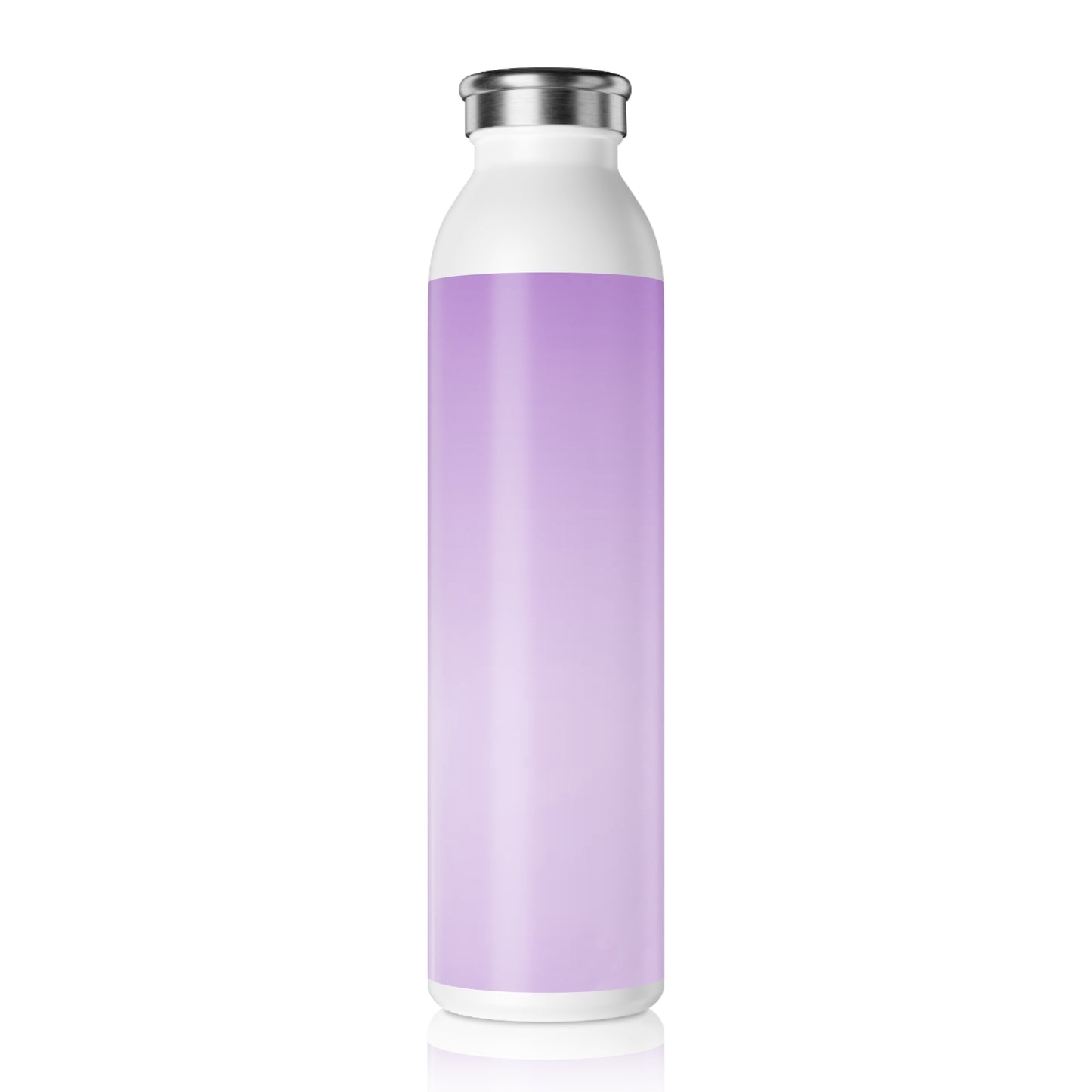 Soft Lavender Fade Slim Water Bottle, 20 oz White