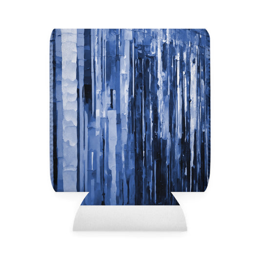 Striped Deep Blue 12 oz Can Cooler Sleeve