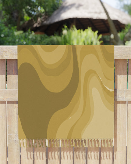 Brown Wavey 38" × 81" Boho Beach Cloth