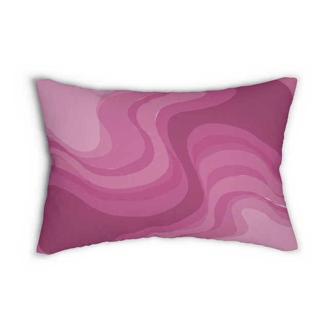 Pinky Mauve Wavey Spun Polyester Lumbar Pillow, 20" x 14"