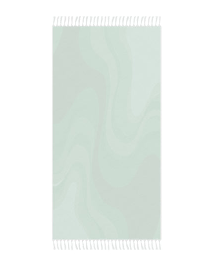 Mint Green Wavey 38" × 81" Boho Beach Cloth