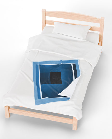 Blue Shadow Velveteen Plush Blanket, 30" x 40"