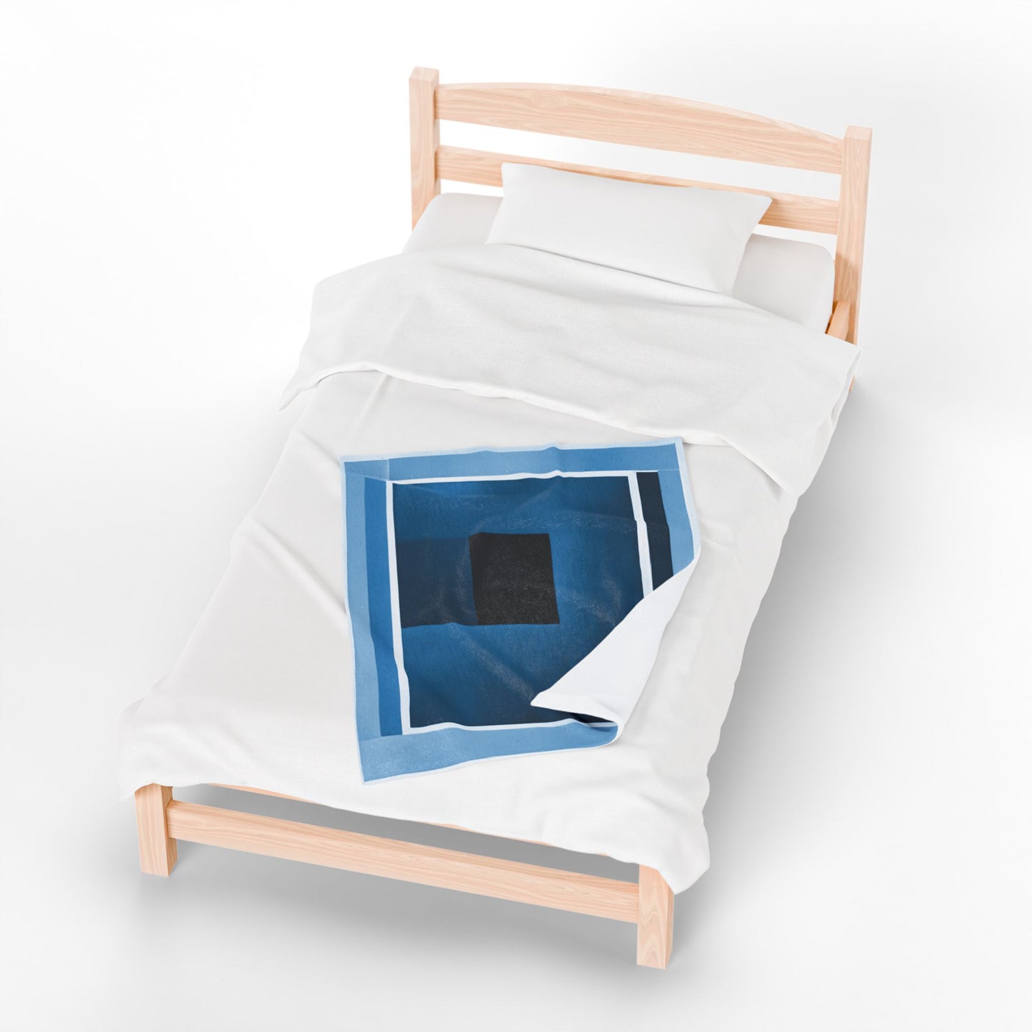 Blue Shadow Velveteen Plush Blanket, 30" x 40"