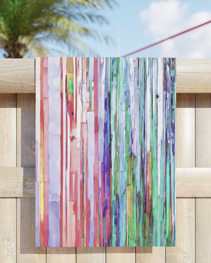 Striped Pastels Beach Towel, 24" x 44"