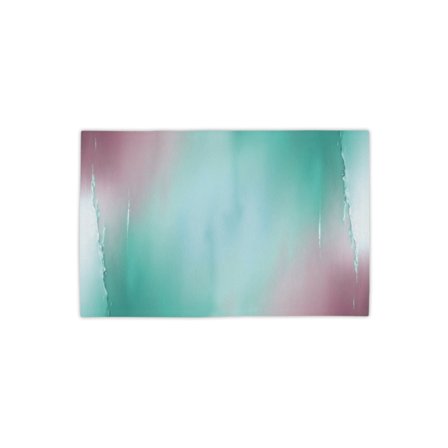 Green Sea Lavender Fog Beach Towel, 18" x 27"