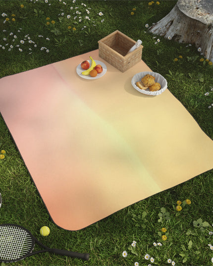 Hot Peach Fade 61" × 51" Picnic Blanket