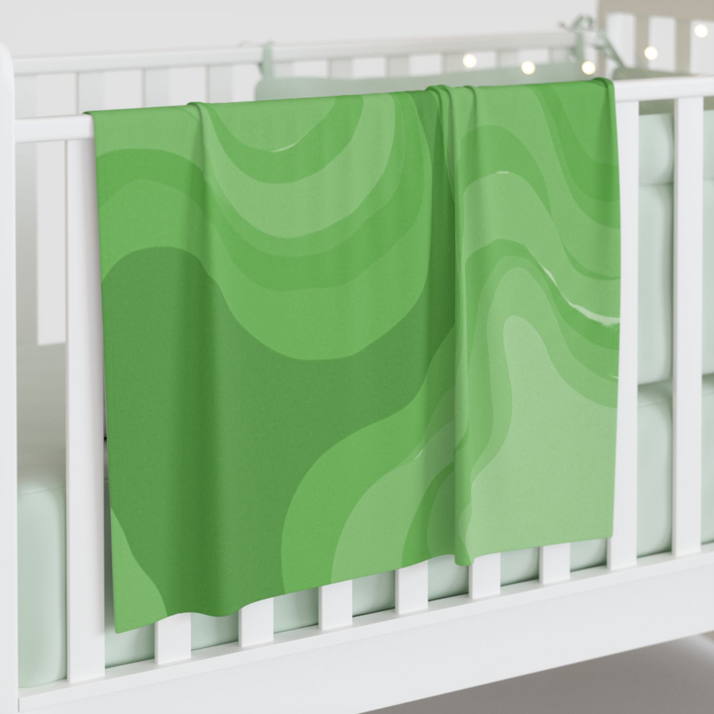 Greenie Meanie Wavey Baby Swaddle 30″×40″ Blanket